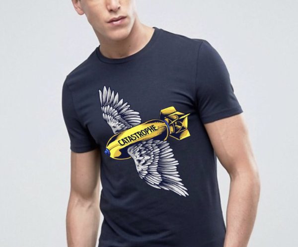 Dark Blue Wing’d Missile Tee - Image 3