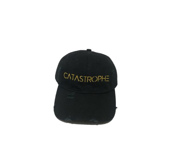 Luxury Black & Gold Distressed Vintage Dad Cap