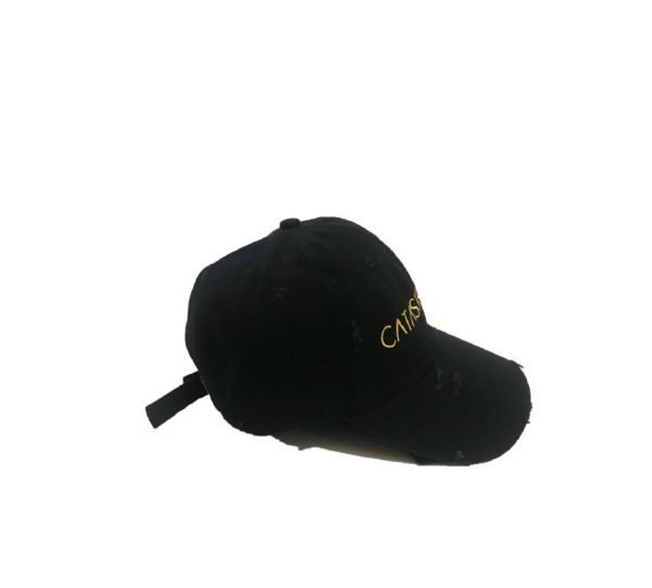 Luxury Black & Gold Distressed Vintage Dad Cap - Image 3