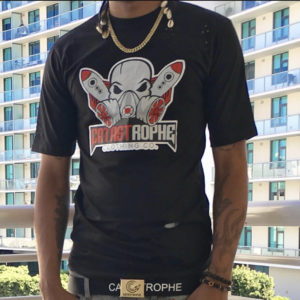 Skull Gas Mask Distressed Tee (Black)