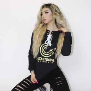 Lace’d Sweatshirt (Blk/Gld)
